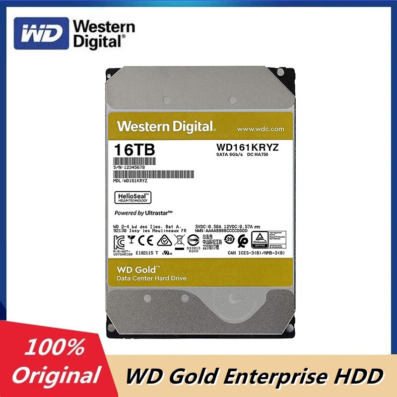   WD   Ŭ ϵ ũ ̺, 7200 RPM Ŭ SATA, 6 Gb/s, 512MB ĳ, 3.5 ġ HDD-WD161KRYZ, 16TB